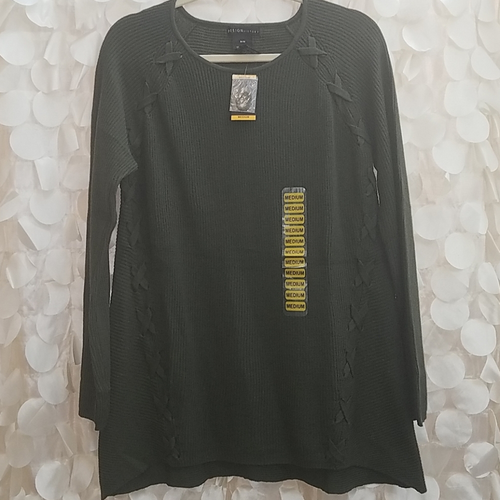 Womens tunic length sweater